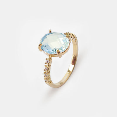Anillo Oro Grecia Agua