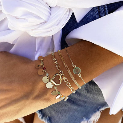 Pulsera Oro Trini Corazón